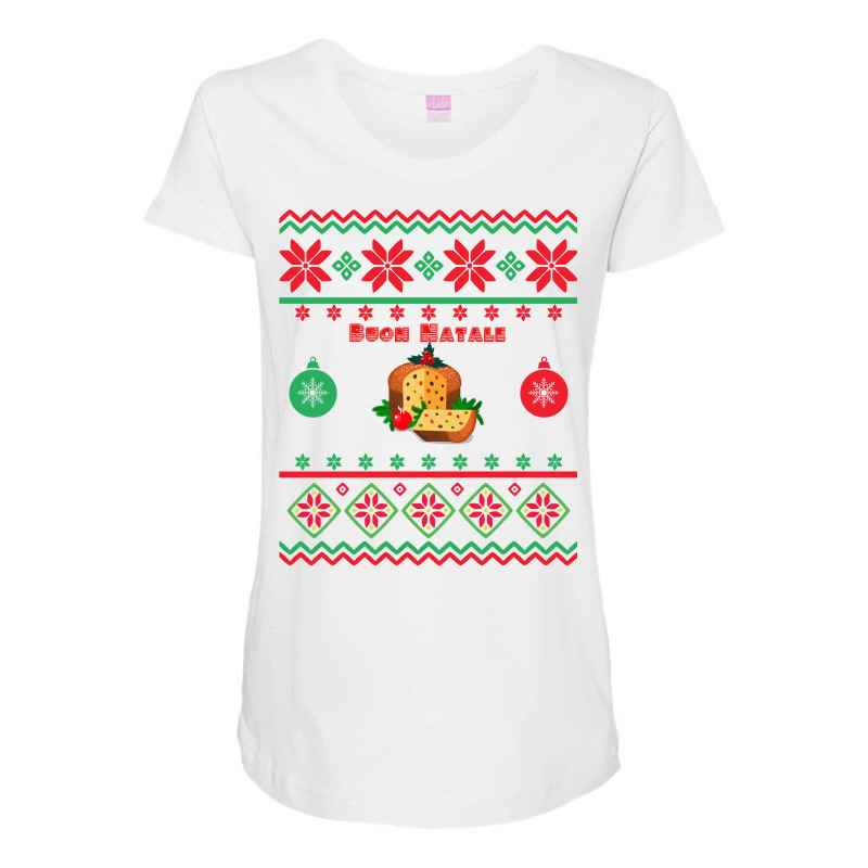 Buon Natale Panettone Apparel Sweatshirt Maternity Scoop Neck T-shirt by linbere | Artistshot