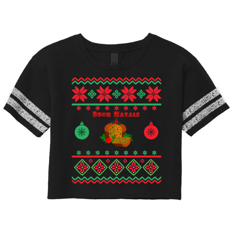 Buon Natale Panettone Apparel Sweatshirt Scorecard Crop Tee by linbere | Artistshot