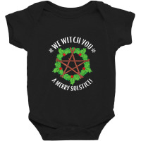 Yule Pagan We Witch You A Merry Winter Solstice Baby Bodysuit | Artistshot