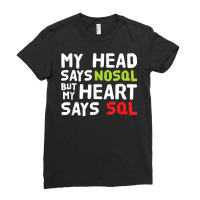 My Heart Says Sql   Nosql Database Query   Funny T Shirt Ladies Fitted T-shirt | Artistshot