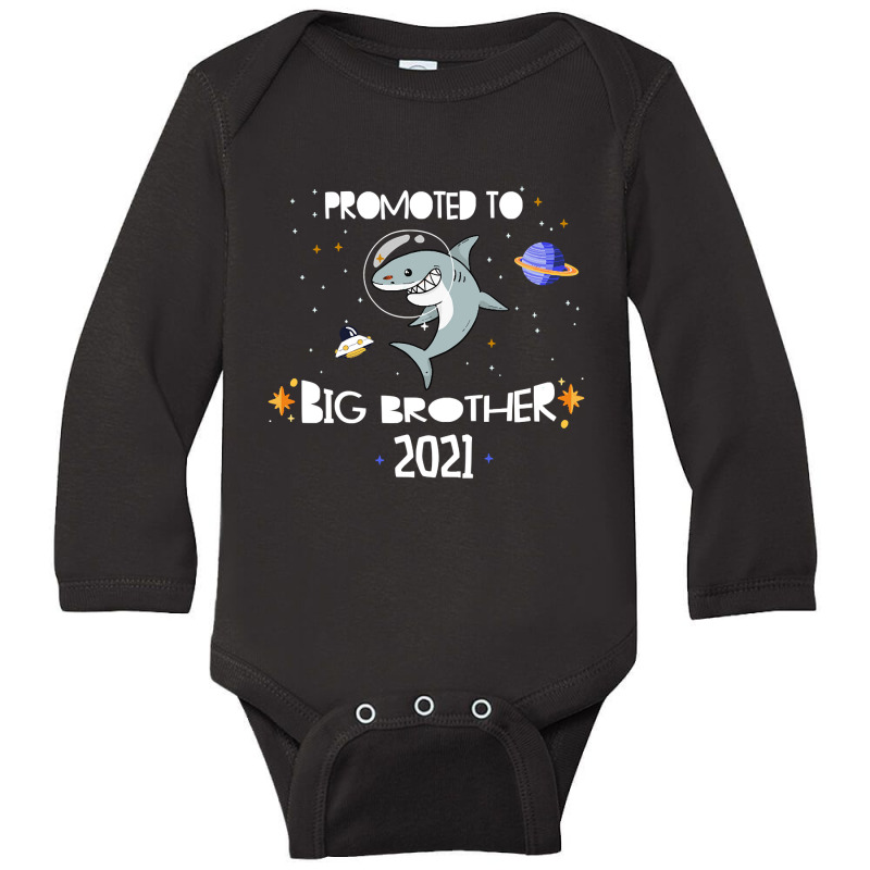 Big Brother 2021 Shark Astronaut Pregancy Announcement Long Sleeve Baby Bodysuit | Artistshot