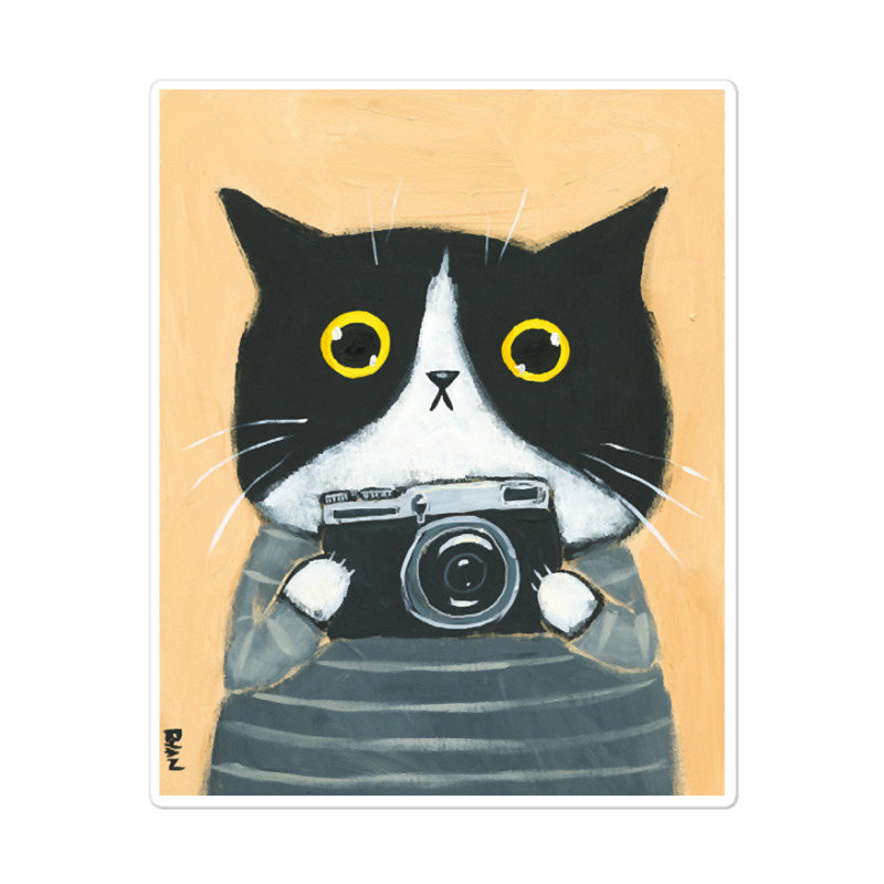 Limited Edition Photographer Kitty Sticker | Artistshot