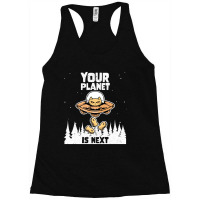 Alien Galaxy Science Space Cat Lover Your Planet Is Next-al4qy Racerback Tank | Artistshot