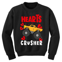 Limited Edition Kids Hearts Crusher Cute Valentine's Day Outfit Toddle Youth Sweatshirt | Artistshot