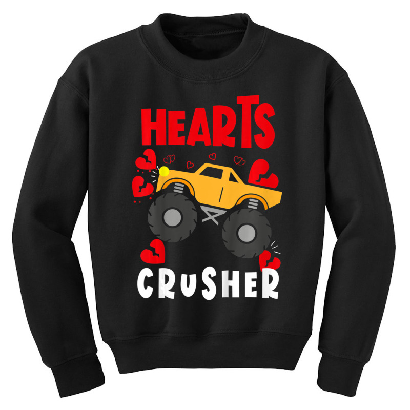 Limited Edition Kids Hearts Crusher Cute Valentine's Day Outfit Toddle Youth Sweatshirt | Artistshot