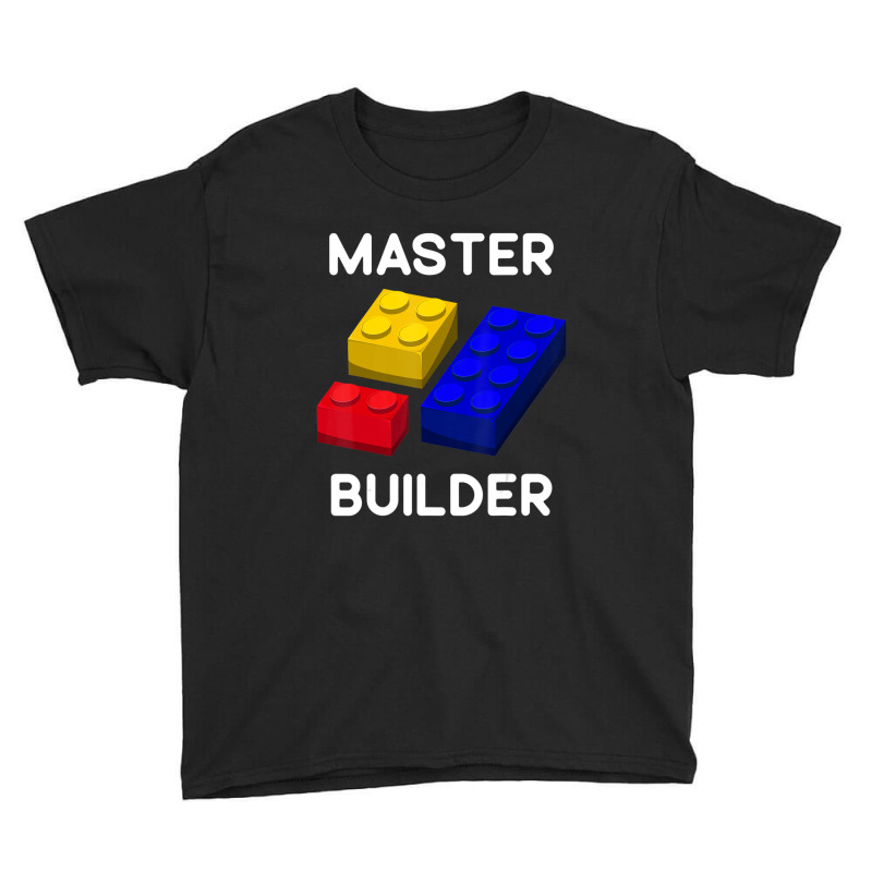 Trending Master Builder Cute Block Building Kids Toys Brick Builders Youth Tee | Artistshot