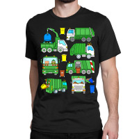 Green Garbage Truck Design Classic T-shirt | Artistshot