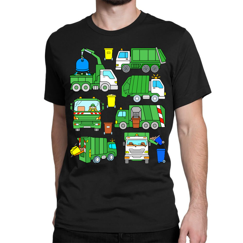 Green Garbage Truck Design Classic T-shirt | Artistshot