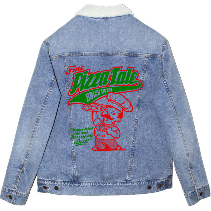 Fine Pizza Tale Unisex Sherpa-lined Denim Jacket | Artistshot