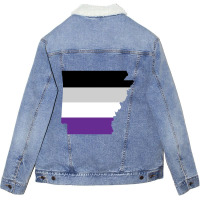 Arkansas Asexual Pride Unisex Sherpa-lined Denim Jacket | Artistshot