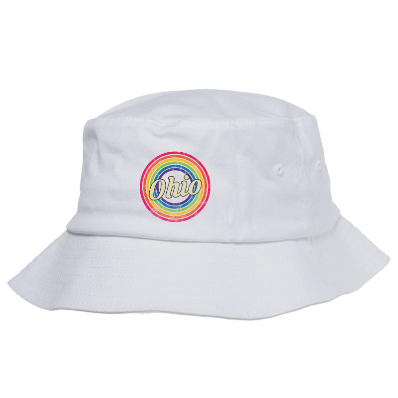 Ohio - Retro Rainbow Faded-style Bucket Hat by yammerbetween10 | Artistshot