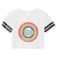 Ohio - Retro Rainbow Faded-style Scorecard Crop Tee | Artistshot