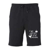 Drink Coffee And Pet My Chickens Fleece Short | Artistshot