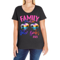 Outer Banks Carolina 2023 Sunglasses Theme Family Vacation T Shirt Ladies Curvy T-shirt | Artistshot