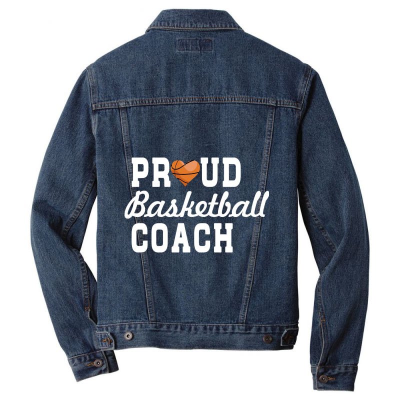 Basketball Coach Shirt - Proud Basketball Coach-m18ld Men Denim Jacket by jauntdemant049 | Artistshot