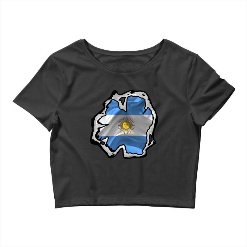 Argentina Flag Unik Crop Top by templetracking23 | Artistshot