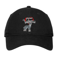 Trending Love My Standard Schnauzer Dog Valentine's Day Adjustable Cap | Artistshot