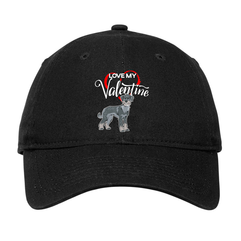 Trending Love My Standard Schnauzer Dog Valentine's Day Adjustable Cap by Karyn Love | Artistshot