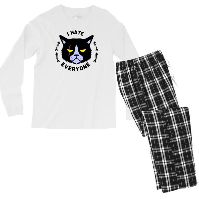 I Hate Everyone Men's Long Sleeve Pajama Set | Artistshot