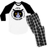 I Hate Everyone Men's 3/4 Sleeve Pajama Set | Artistshot