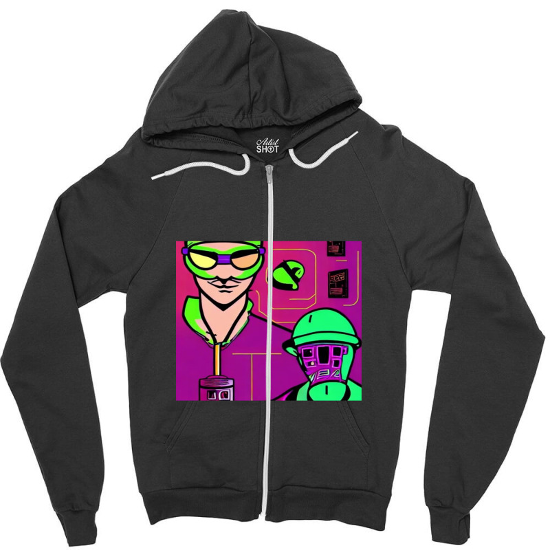 Sidekick Hero Steampuck Luigi Zipper Hoodie by AshleyAnnKemper | Artistshot