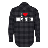 I Heart Dominica With Red Heart, I Love Dominica T Shirt Flannel Shirt | Artistshot