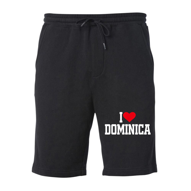 I Heart Dominica With Red Heart, I Love Dominica T Shirt Fleece Short by barrydygertkkx | Artistshot