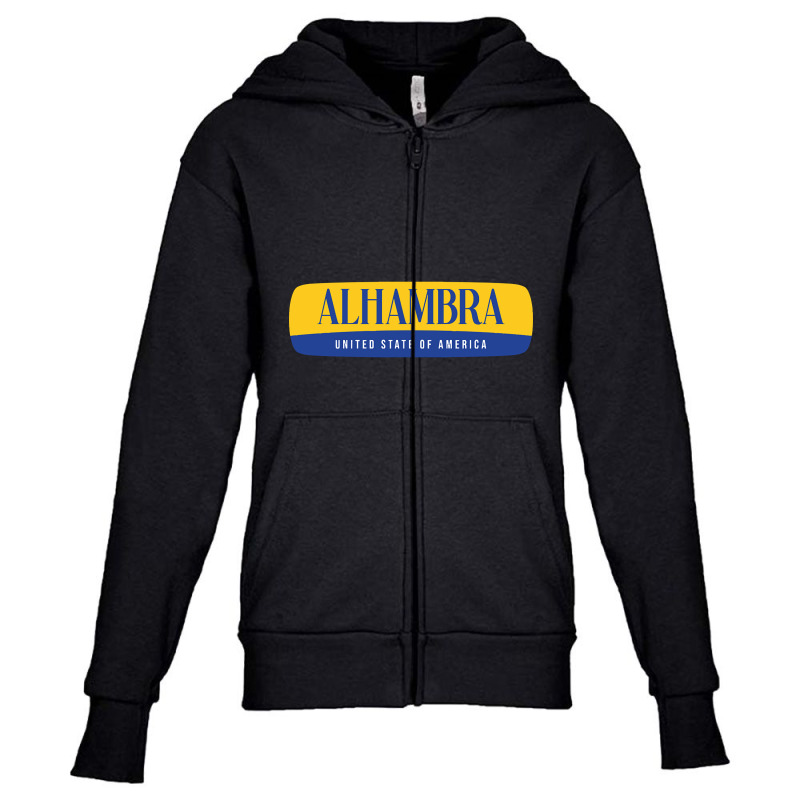 Alhambra City Youth Zipper Hoodie | Artistshot