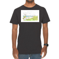 Orkney Coast With Longhouse  Humor 70s Vintage T-shirt | Artistshot