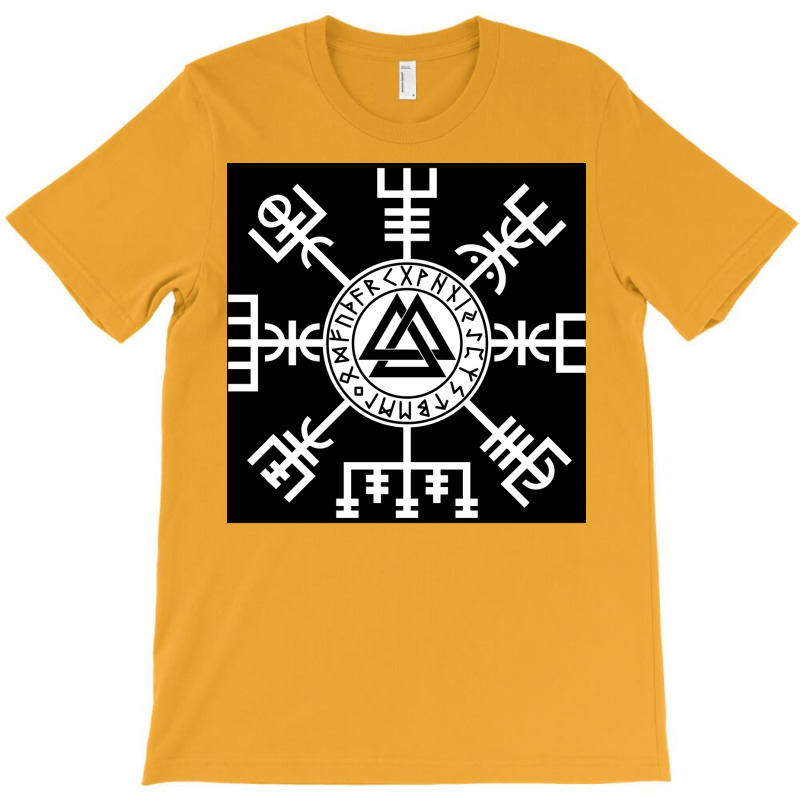 Viking Compass Vegvisir Valknutrunes Viking  Retro T-Shirt by wedmanrolingf | Artistshot