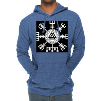 Viking Compass Vegvisir Valknutrunes Viking  Retro Lightweight Hoodie | Artistshot