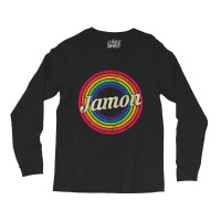 Jamon - Retro Rainbow Faded-style Long Sleeve Shirts | Artistshot