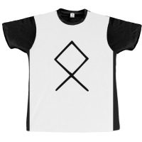 Viking Norse Rune Othala Simple Black Amp White  Aesthetic Girl Graphic T-shirt | Artistshot