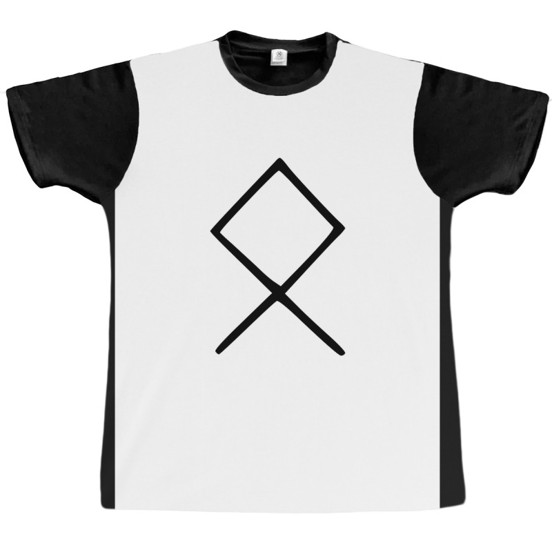 Viking Norse Rune Othala Simple Black Amp White  Aesthetic Girl Graphic T-shirt | Artistshot