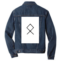 Viking Norse Rune Othala Simple Black Amp White  Aesthetic Girl Men Denim Jacket | Artistshot