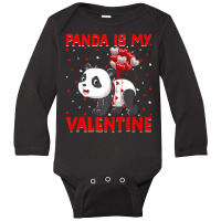 Limited Edition Panda Is My Valentine Hearts Love Panda Valentine Long Sleeve Baby Bodysuit | Artistshot