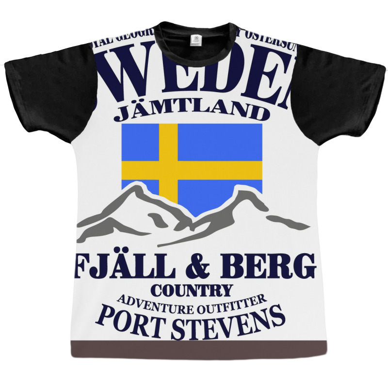 Sweden Fjll Amp Berg  Red Graphic T-shirt | Artistshot