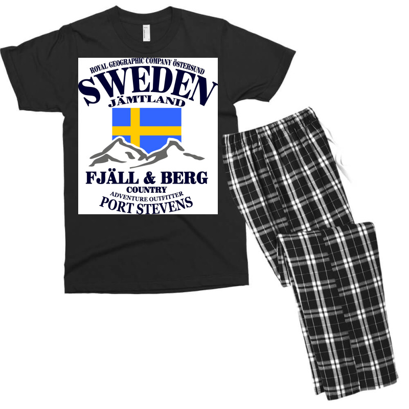 Sweden Fjll Amp Berg  Red Men's T-shirt Pajama Set | Artistshot