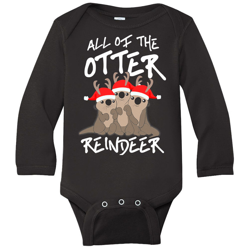 All Of The Otter Reindeer Christmas Holiday Long Sleeve Baby Bodysuit | Artistshot