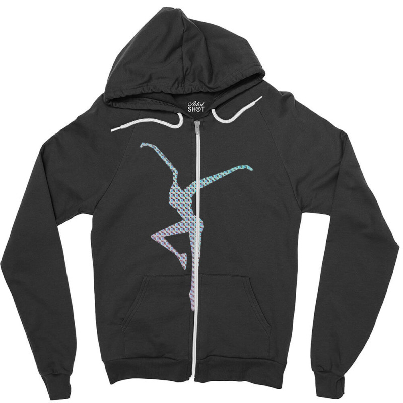 Holographic Firedancer 1 Zipper Hoodie by IndiaSwam | Artistshot