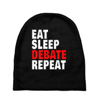 Eat Sleep Debate Repeat Argue Debater Lawyer Moot Court Gift Premium T Baby Beanies | Artistshot