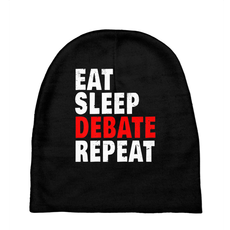 Eat Sleep Debate Repeat Argue Debater Lawyer Moot Court Gift Premium T Baby Beanies | Artistshot