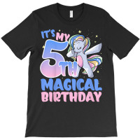 Kids It's My 5th Magical Birthday Rainbow Tail Unicorn Kid T Shirt T-shirt | Artistshot