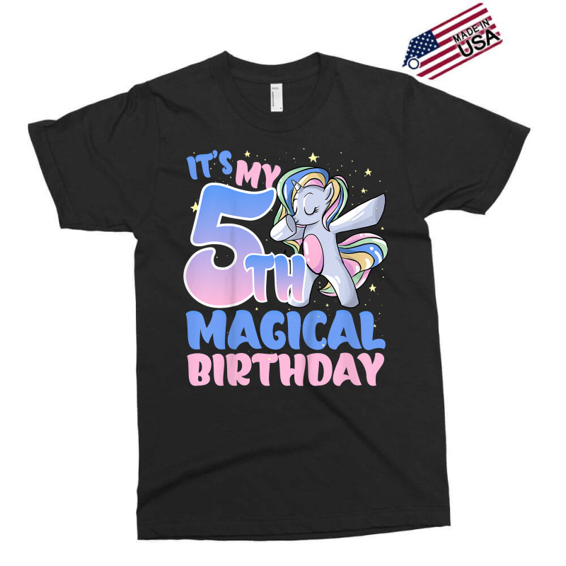 Kids It's My 5th Magical Birthday Rainbow Tail Unicorn Kid T Shirt Exclusive T-shirt | Artistshot