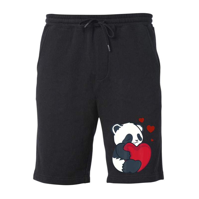 Hot Trend Panda Lover Women Valentines Day Girlfriend Heart Fleece Short by Kristina Ritchey | Artistshot