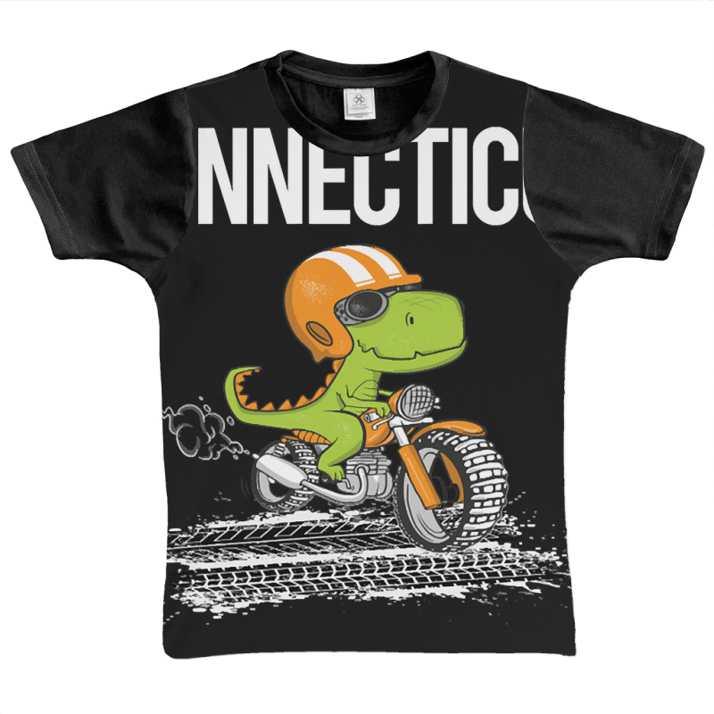 Biking Dinosaur Connecticut Graphic Youth T-shirt | Artistshot