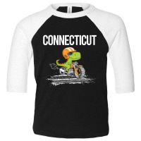 Biking Dinosaur Connecticut Toddler 3/4 Sleeve Tee | Artistshot