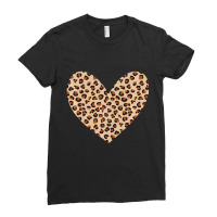 Limited Edition Leopard Print Heart Cheetah Pattern Valentine's Day Lo Ladies Fitted T-shirt | Artistshot