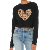 Limited Edition Leopard Print Heart Cheetah Pattern Valentine's Day Lo Cropped Sweater | Artistshot