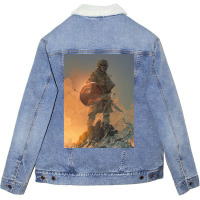 Thorfinn Vinland Saga  Quote Love Unisex Sherpa-lined Denim Jacket | Artistshot